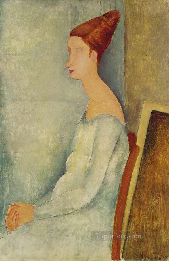 portrait of jeanne hebuterne 1918 2 Amedeo Modigliani Oil Paintings